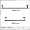 WOWOW 6-Piece Stainless Steel Bathroom Towel Rack Set in Brushed Nickel - 4 of 4