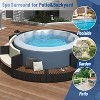 ELJGET Hot Tub Outdoor Rattan Furniture Set, Surround Outdoor Spa Sectional Sofa Frame, Storage Spaces with Cushions, for Patio, Backyard - 3 of 4