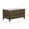 Covers & All San Marino 34 in L Outdoor Coffee Table, Cappuccino Wicker w / Glass Top - 4 of 4