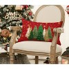 LISM 12 x 20 Inch Christmas Trees Pillowcases,Throw Pillow Cover Holiday Decoration 1 Pack - 3 of 4