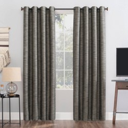 Sun Zero Darren Distressed Global Blackout Lined Grommet Curtain Panel ...