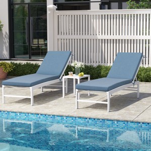 Crestlive Products Patio Outdoor Chaise Lounge Cushion 2 PC - 1 of 4