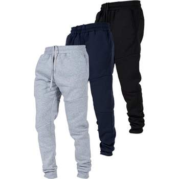 Ultra Performance Mens Joggers | Mens Marled Colored Athletic Bottoms with  Pockets Black/Red/Charcoal 2X 3 Pack