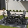 WestinTrends 5 Piece Outdoor Patio Dining Round Table and Modern Armchair Set - 2 of 4