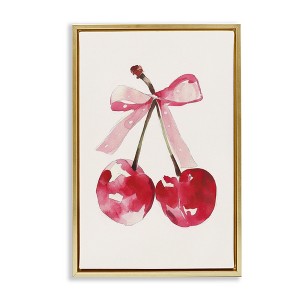 Stupell Industries Mod Cherries Tied in Bow, 25" x 17" - 1 of 4