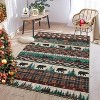 Christmas Area Rug with Trees & Bears Pattern, Washable Non-Slip Boho Carpet, Soft Low Pile Holiday Rug for Bedroom, Entryway, or Office Decor - 2 of 4