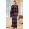 ADR Women's Zip Up Robe with Hood, Women's Long Zipper Robe, Warm Cozy Hooded Bathrobe - 3 of 3