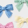 Girls' 4pk Lace Bow Clips Set - Cat & Jack™️: Fashion Hair Accessories, All Hair Types, Polyester - 4 of 4