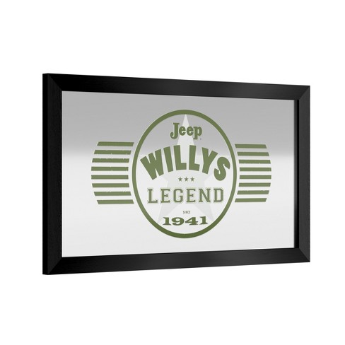 Jeep Black Framed Bar Mirror by Trademark Gameroom - image 1 of 4