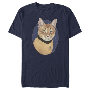 Men's Star Trek Captain Kirk Cat T-Shirt - 1 of 4