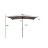 VisioGear Patio Umbrellas, Outdoor Umbrella with Crank and Push Button Tilt for Garden Backyard Pool Swimming Pool, 71.65*5.51*5.51 - 3 of 4