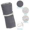 Unique Bargains Handmade Canvas Roll-Up Pencil Case Gray - 3 of 4