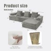 102.4" Wide Modern Modular Sectional Sofa with Deep Seat and Comfy Chaise for Living Room -3irtyhousy - 4 of 4