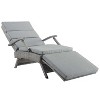 Modway Envisage Chaise Outdoor Patio Wicker Rattan Lounge Chair - Light Gray Gray - 2 of 4