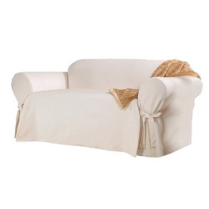Cotton Sailcloth Sofa Slipcover Natural - Sure Fit