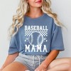 Simply Sage Market Women's Checkered Baseball Mama Short Sleeve Garment Dyed Tee - 2 of 4