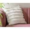 Park Hill Collection Texture Stripe Alpaca Wool Square Pillow Cover - 2 of 4