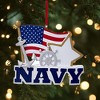 Kurt Adler Resin Ornament for Christmas Tree, Navy with American Flag and Star - 3 of 3