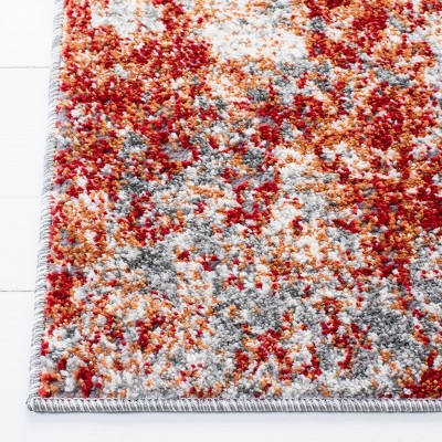 Abstract Elegance 8' x 10' Gray Synthetic Area Rug