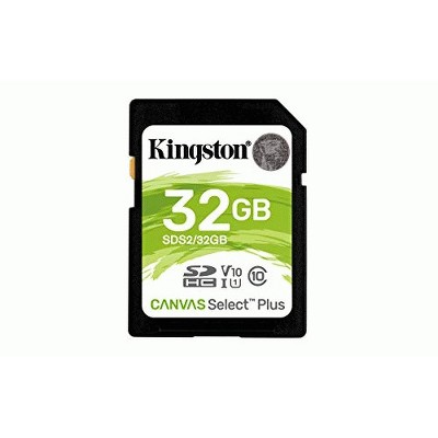 Kingston 32GB SDHC Canvas Select Plus 100MB/s Read Class 10 UHS-I U1 V10 Memory Card (SDS2/32GB)