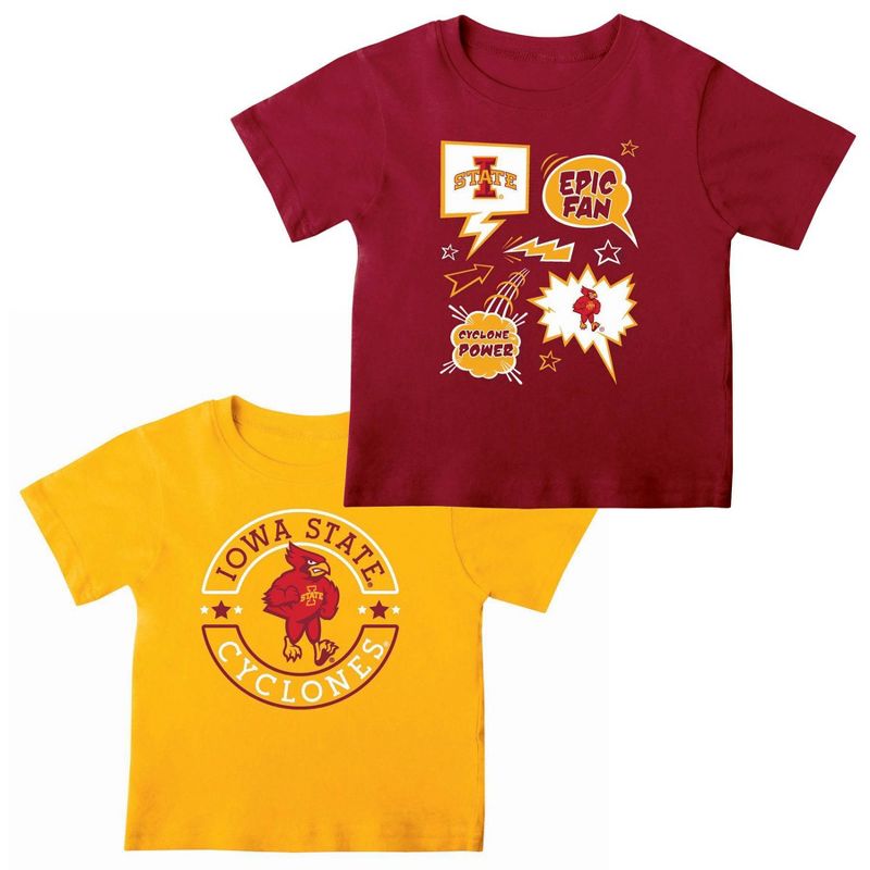 NCAA Iowa State Cyclones Toddler Boys&#39; 2pk T-Shirt, 1 of 4