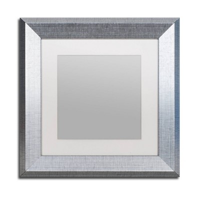 Trademark Fine Art 11"x11" Heavy Duty Silver Frame with White Mat