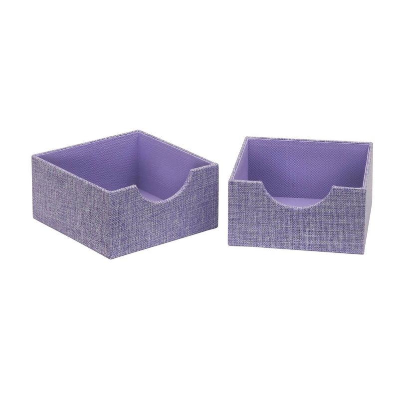 Household Essentials Set of 2 Square Drawer Trays Iris Heather, 1 of 12