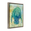 Stupell Industries Green Manatee Underwater Floating Frame Canvas Art - 2 of 4