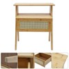 YIYIBYUS Modern Bamboo Nightstand End Table with Drawer and Solid Wood Feet, Bedside Table Sofa Side Table - 4 of 4