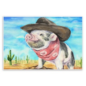 Stupell Industries Wild West Cowboy Pig, 19" x 13" - 1 of 4