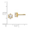 Black Bow Jewelry Kids 4mm Synthetic White Topaz & 14k Yellow Gold Screw Back Earrings - 4 of 4