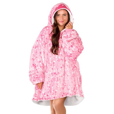 The Bare Homey - Adult Wearable Blanket - Fleece Side Pockets