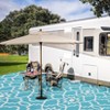 Outdoor Plastic Straw Rug Reversible Mats Indoor Outdoor Area Rug Carpet for Outside, RV, Deck, Picnic, Beach, Trailer, Camping - 3 of 4