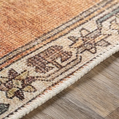 Feldbach Dark Brown Traditional Chenille Runner Rug 2'7" x 12'