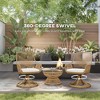 Patio Swivel Chairs Set of 2, Rattan Patio Dining Chairs with Soft Cushions for Backyard, Lawn, Porch, or Garden - 4 of 4