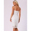 INSPIRE CHIC Women's Lace Spaghetti Straps Wedding Guest Bodycon Sleeveless Party Midi Dress - 3 of 4