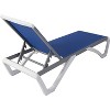 Kozyard Alan Adjustable Patio Chaise Lounge Chair – Full Flat Reclining Aluminum Frame with Durable Resin Legs - 4 of 4