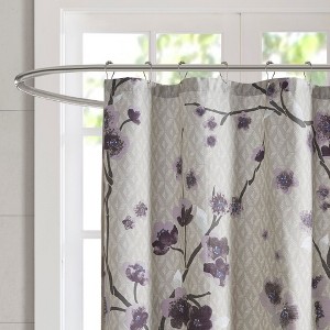 Lightweight Botanical Microfiber Curtain-Ultra-Soft & Quick-Dry - 1 of 4