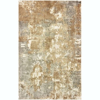 Oriental Weavers Formations 70003 Grey/ Brown Indoor Area Rug - 2'6" x 10'