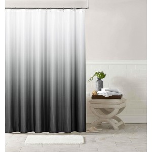 Dainty Home Shades Printed Textured Fabric Gradient Size,Colors Ombre Designed Shower Curtain - 1 of 4