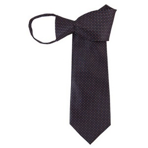 TheDapperTie Men's Coral And Steel Blue Geometric Stripe 3.5 Inch W And 20 Inch L Zipper Necktie - 1 of 3