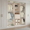 Adjustable Wooden Closet Organizer with 2 Drawers, 5 Rods & 17 Compartments for Walk-In Storage - 2 of 4