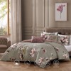 Bebejan Purple Lilies 100% Cotton 5-Piece Reversible Comforter Set - 2 of 4