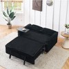 CAVINAS Corduroy Sofa with Pull-Out Bed, Sofa Bed with Movable Tabletop and Usb Ports, for Living Room and Bedroom - 4 of 4