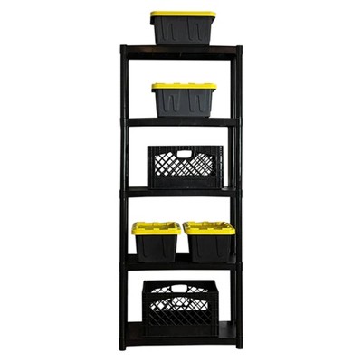 Juggernaut Storage Plastic 5 Tier Garage/Shed Utility Shelving Rack