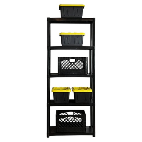 Juggernaut Storage Indoor Outdoor 24 x 72 Standalone 5 Tier Steel Utility  Shelving Unit w/Adjustable Shelves for Warehouse, Laundry Room, & Garage