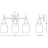 Robert Abbey Lighting Grace 3 - Light Wall Light in  Deep Patina Bronze - 2 of 3
