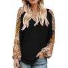Zeagoo Boho Tops for Women Long Sleeve V Neck Fall Shirts Bohemian Fashion Western Dressy Casual Blouses - 3 of 4