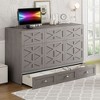 Queen Size Murphy Bed with Large Drawers - 3 of 4