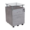 NicBex Modern File Cabinet with Lock,Vertical Wood Filing Cabinets with 2 Drawers,Office Cabinet for Home, Office,Gray/Black/Light Gray - 4 of 4